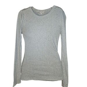 Forever 21 Heather Gray Crew TShirt Womens Small Stretch Cotton Casual Layer Tee
